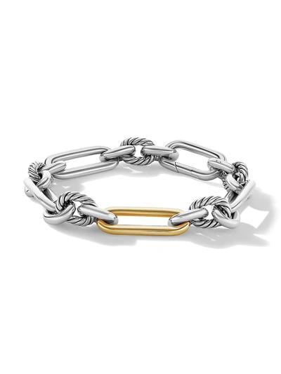 Shop David Yurman Lexington Two-tone Chain Bracelet In Silver Gold