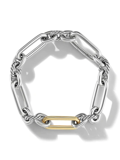 Shop David Yurman Lexington Two-tone Chain Bracelet In Silver Gold