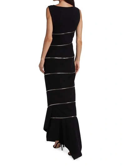 Shop Ala A Asymmetrical Zipper Gown In Noir