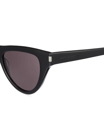 Shop Saint Laurent Women's 54mm Cat Eye Sunglasses In Black