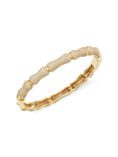 Shop Adriana Orsini Women's Daytime 18k Goldplated Bamboo Hinge Bracelet