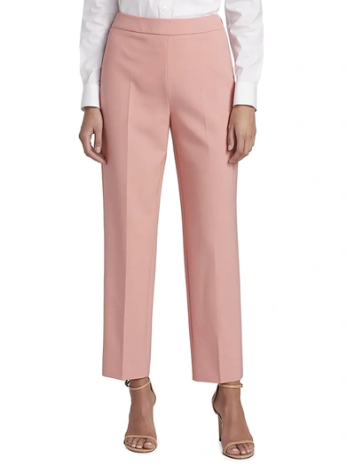Shop Oscar De La Renta Women's Straight Leg Pant In Pink