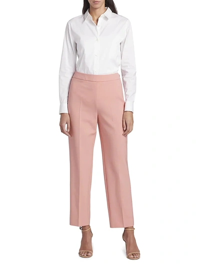 Shop Oscar De La Renta Women's Straight Leg Pant In Pink