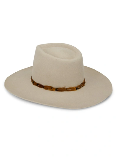 Shop Hat Attack Abigail Wool Cowboy Hat In Bone