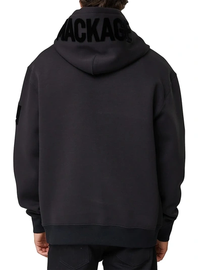 Shop Mackage Krys Logo Hoodie Sweatshirt In Aqua