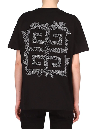 Givenchy Black Rhinestone Logo Masculine T-shirt | ModeSens