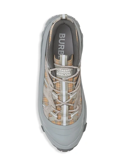 Shop Burberry Arthur Sneakers In Grey Check