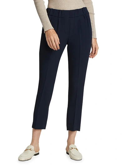 Shop Brunello Cucinelli Women's Ankle Crop Pants In Panama