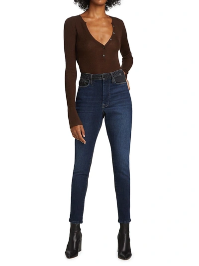 Shop Frame Women's Le One Skinny Fit Jeans In Teller