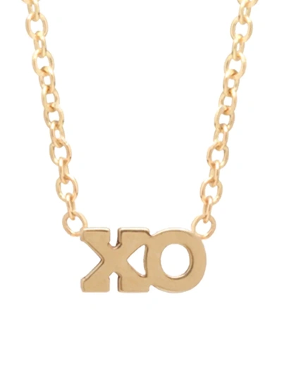 Shop Zoã« Chicco Women's Itty Bitty Letters 14k Gold Xo Necklace
