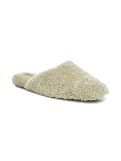 Shop Vince Women's Callum Shearling Slippers In Charcoal Blue