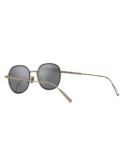 Shop Dior Pantos Gold Metal Sunglasses In Shiny Light Nickel