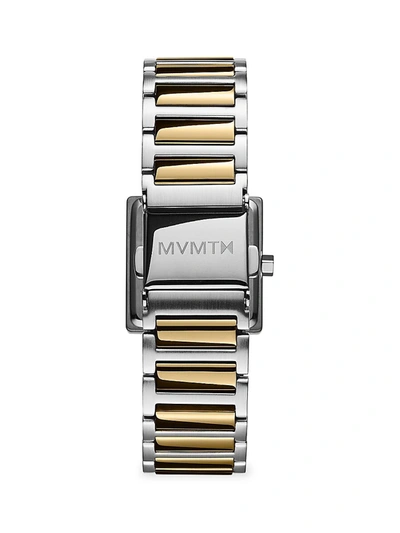 Shop Mvmt Men's Frost Winter Gold Two-tone Stainless Steel Bracelet Watch In Black