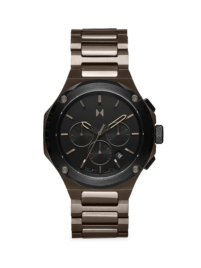 Shop Mvmt Men's Raptor Dune Stainless Steel Chronograph Watch In Black