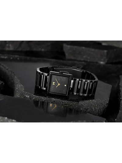Shop Mvmt Men's Frost Black Ice Stainless Steel Bracelet Watch