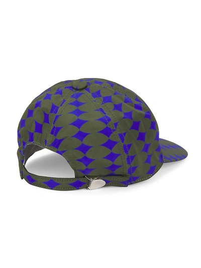 Shop Kiton Men's Diamond-print Baseball Cap In Olive