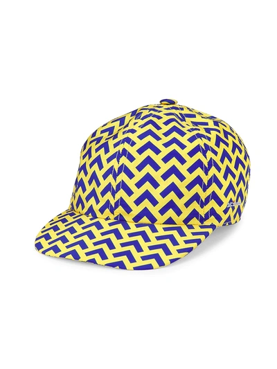 Shop Kiton Arrow-print Baseball Cap In Yellow