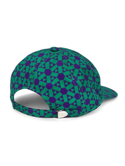 Shop Kiton Geometric-print Baseball Cap In Teal