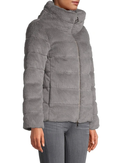 Shop Herno Faux-fur Teddy Down Jacket In Mocha