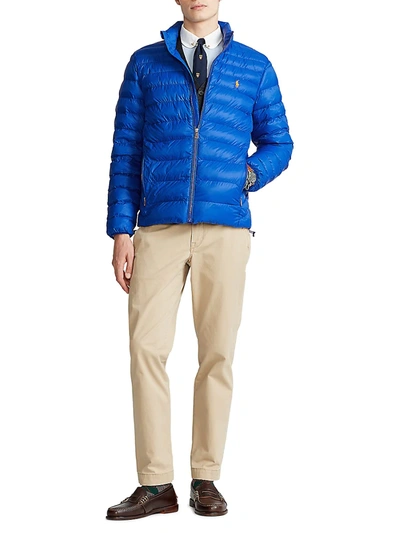 Shop Polo Ralph Lauren Zip-up Packable Jacket In Sapphire Star