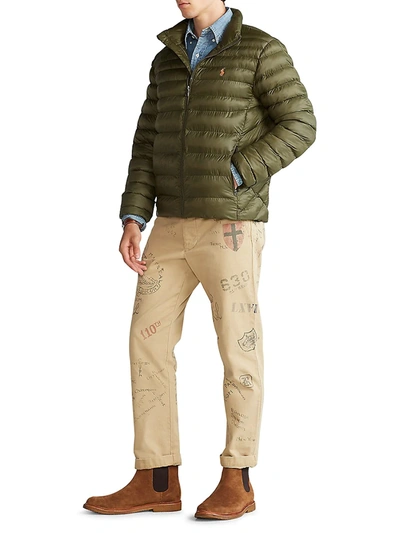 Shop Polo Ralph Lauren Men's Zip-up Packable Jacket In Dark Loden