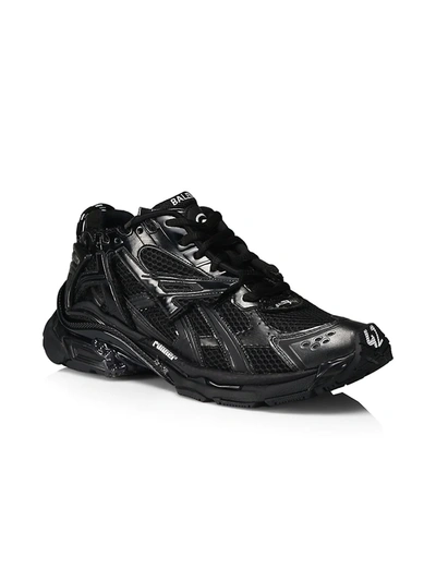 Shop Balenciaga Men's Runner Lace-up Sneakers In Black