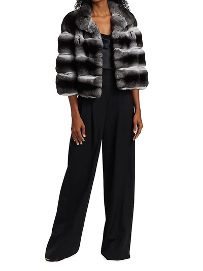 Shop The Fur Salon Women's Chinchilla Stand Collar Jacket In Natural