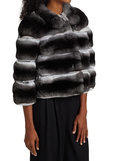 Shop The Fur Salon Women's Chinchilla Stand Collar Jacket In Natural