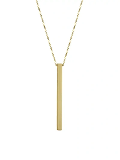 Shop Soko Core Thin Bar Pendant Necklace In Gold