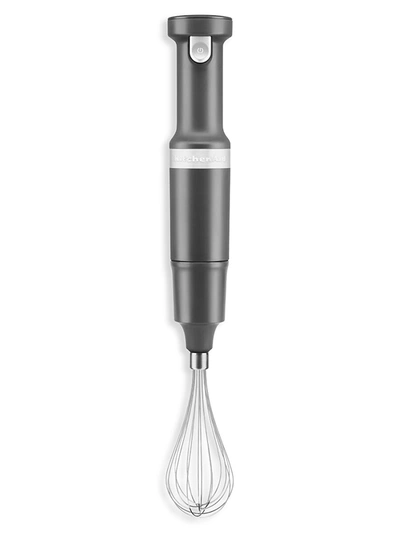 Shop Kitchenaid Cordless Variable Hand Blender In Grey