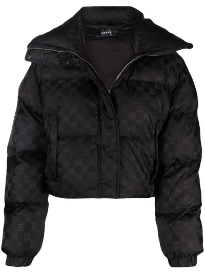 Shop Misbhv Monogram-print Puffer Jacket In Schwarz