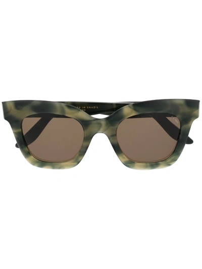 Shop Lapima Lisa Forest Solid Sunglasses In Grün