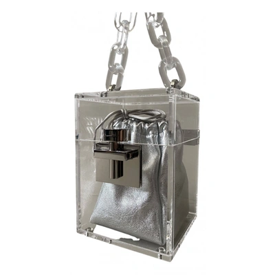 Pre-owned Oscar De La Renta Handbag In Silver