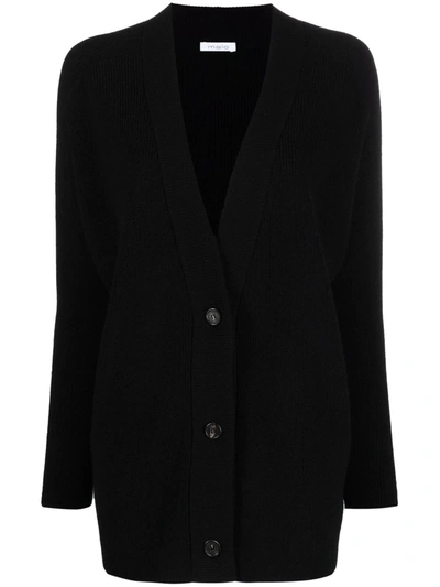 Shop Malo V-neck Cardigan In Black