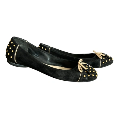 TOD'S Pre-owned Leather Ballet Flats In Black