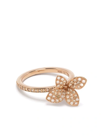 Shop Pasquale Bruni 18kt Rose Gold Petit Garden Diamond Ring In 粉色