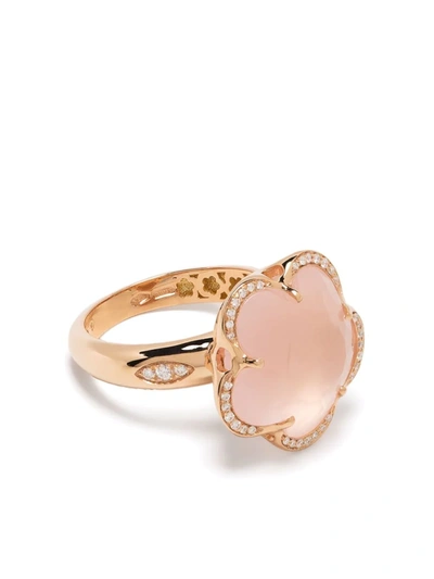 Shop Pasquale Bruni 18kt Rose Gold Bon Ton Quartz And Diamond Ring In 粉色
