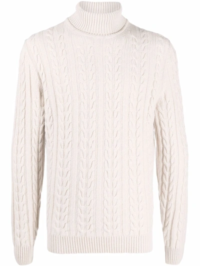 Shop Borrelli Cable-knit Jumper In 中性色