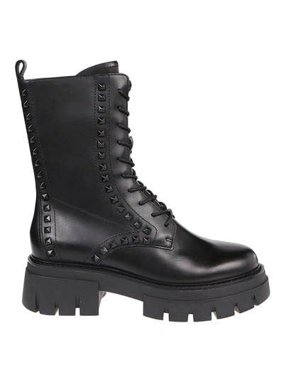 Shop Ash Ankle Boots Liamstuds In Mustang Black