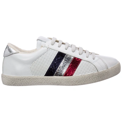 Shop Moncler Ryegrass Sneakers In Bianco
