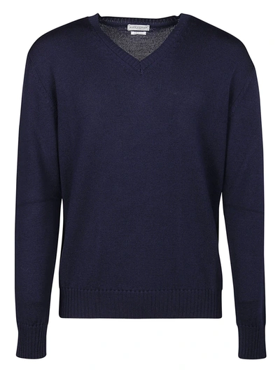 Shop Ballantyne V Neck Sweater In Nero/navy