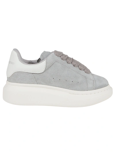 Shop Alexander Mcqueen Leather Upper And Rubber In Dove Grey Whi Bone