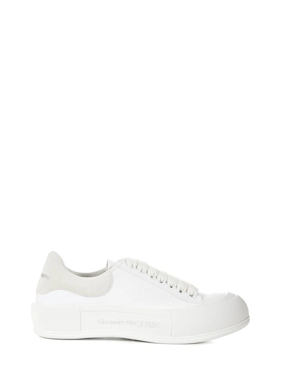 Shop Alexander Mcqueen Deck Sneakers In White