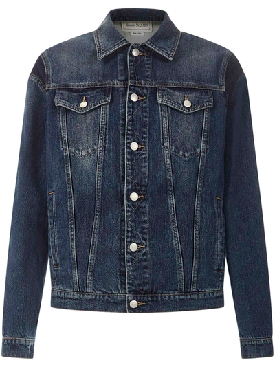 Shop Alexander Mcqueen Jacket In Blue