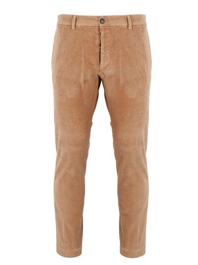 Shop Dsquared2 Ribbed Velvet Trousers In Brown