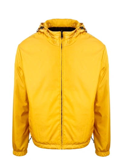 Shop Fendi Reversible Windbreaker In Yellow & Orange