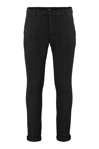 Shop Dondup Gaubert Cotton Chino Trousers In Black