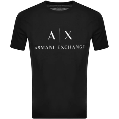 Armani Exchange Chest Logo Slim Fit T-shirt In Black