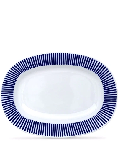 Shop Sargadelos Ladeira Oval Platter In Weiss