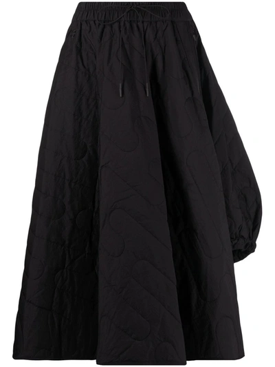Shop Y-3 Cloud Quilted Midi Skirt In Black
